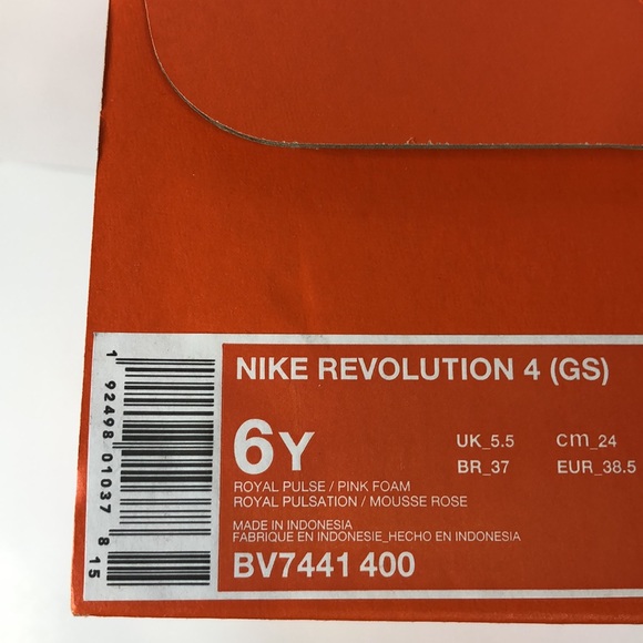 Nike Revolution 4 Royal Pulse Blue Pink Shoe - Picture 9 of 10